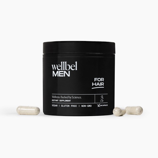 [BRSRMHTRCQMAG3TO] WELLBEL Men Clean Supplement for Hair, Skin, and Nails, Vegan, Gluten Free and Non GMO 90 Count