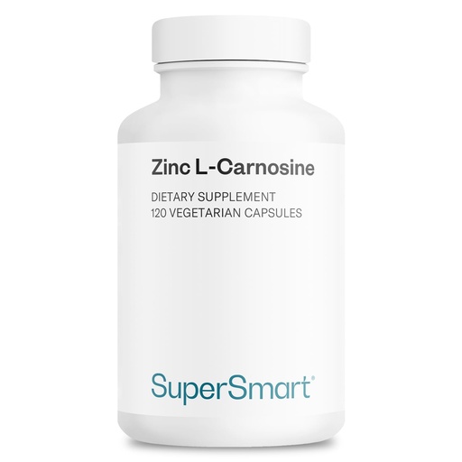 [BRSWIHQZBUGGMDDY] SuperSmart - Zinc L-Carnosine 75mg per Day (Well-Tolerated) - Zinc Carnosine Supplement | Non-GMO & Gluten Free - 120 Vegetarian Capsules