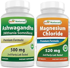 [BRSRMBITO4FWM23Z] Best Naturals Ashwagandha Extract 500 Mg & Magnesium Chloride 520 mg
