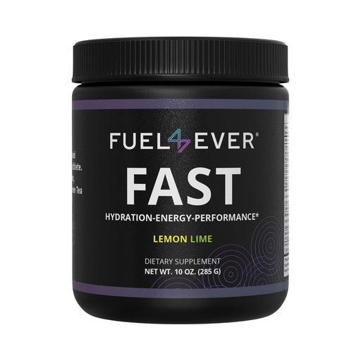 [BRSROYD6AQHQIFYY] Fuel 4 Ever Fast Fasting Electrolyte Powder | with Creatine, Essential Amino Acids & Green Tea Extract | No Sugar, No Artificial Sweeteners or Ingredients | Lemon Lime Flavor 30 Servings