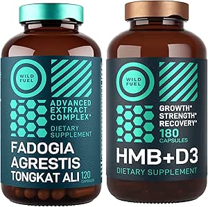 [BRSRAHARCN5BQG3J] HMB Supplements with VIT D3 and Fadogia Agrestis Complex Muscle Power & Recovery Bundle
