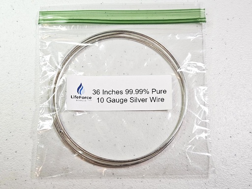 [BRSWIAT7CUGAMFTE] Pure Silver Generator Wires – 9999 Silver Electrodes – Pre-Cut 36-Inch 10 Gauge Wires – Fits LifeForce Generators