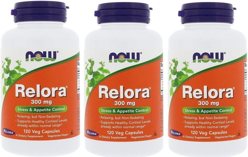 [BRSWIAQNOB6QCF3O] Now Foods Relora 300 mg, Veg-capsules, 120-Count (Pack of 3)