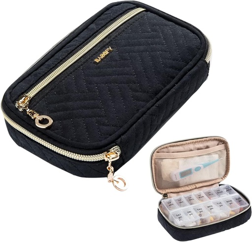 [BRSRMGIYAUHAAFLF] BAGSFY Pill Organizer Case 2 Times a Day- Weekly Medicine Organizer Travel Pill Box with Removable 7 Day Medicine Case Container for Fish Oil, Vitamin, Supplement