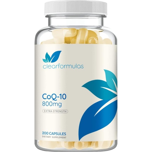[BRSW2GIHCUJWYYI7] Extra Strength CoQ10 800mg - Quick Absorption Coenzyme Q10 800mg Potent Antioxidant for Heart Energy and Aging Support - High Stability CoQ10 Ubiquinone Caps - Made in a cGMP US Lab (100 Servings)