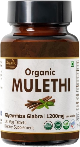 [BRSRAEI7CQBRG2DD] Mulethi 120 Tablets – USDA Organic Licorice Root – Supports Digestive Health & Immunity*