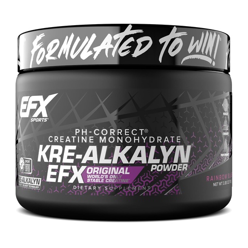 [BRSRAGQ6OR6GGDIZ] EFX Sports Kre-Alkalyn EFX Powder | pH Correct Creatine Monohydrate Powder Supplement | Strength, Muscle Growth & Performance | 55 Servings (Rainbow Blast)