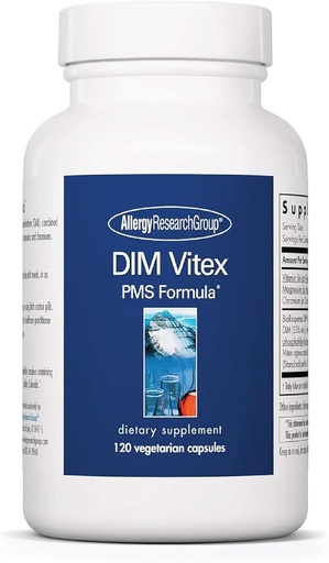 [BRSWIYQDAUFBCDQV] Allergy Research Group DIM Vitex Supplement - Supports Healthy Hormone Balance & Menstrual Cycle, PMS Formula, Vitamin B6, Hypoallergenic, Vegetarian Capsules, Soy-Free - 120 Conde