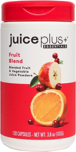 [BRSRAYD6OZ7B6C3L] JuicePlus+ Fruit Blend: Plant-Based Whole Food Supplement with Apple, Peach, Cranberry, & More! - Vegan, Gluten-Free, Non-GMO, Kosher - Packed with Plant-Based Vitamins - 1 Bottle (60 Servings)