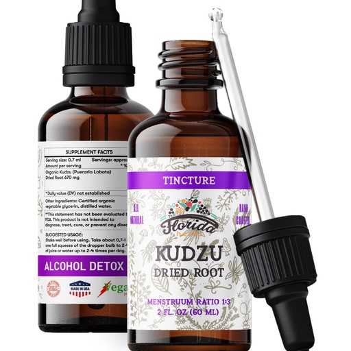 [BRSRMFI5OIARUDQ2] Kudzu Extract – Kudzu Root Organic Supplement- Natural Kudzu Plant - Kudzu Root Extract - Non-Alcohol Supplement - Made in USA – 2 oz