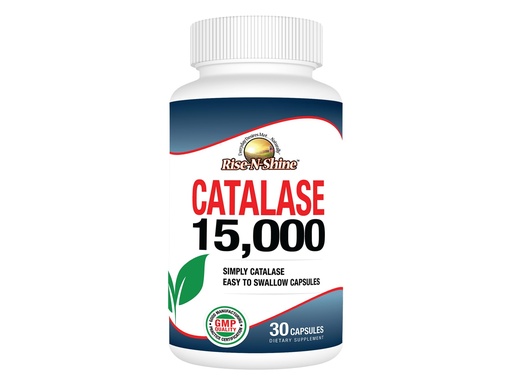[BRSWYZYYOEHREYLJ] Rise-N-Shine Catalase Supplement 15,000 - Powerful Antioxidant Enzyme for Hair Health Support- Hair Supplements for Strong Hair Support - 30 Capsules