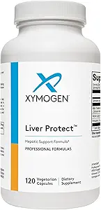 [BRSWIZ33CZ5R2GT4] XYMOGEN Liver Protect - Supports Liver Health + Glutathione Production - Milk Thistle Extract, ALA Alpha-Lipoic Acid, N-Acetyl-L-Cysteine, Selenium L-Selenomethionine (120 Capsules)
