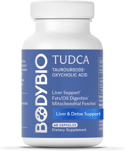 [BRSWYHD7C4FB4EI7] BodyBio TUDCA - Curururorodeodocytolic Supplement - การสนับสนุน Bile Flow, Fat Metabolim & Vev detox