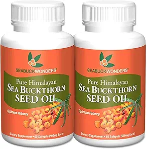 [BRSRAZYTA4BAODL3] SEABUCKWONDERS Sea Buckthorn Seed Oil, Made with Organic Sea Buckthorn, 60 Count Softgels (Pack of 2)