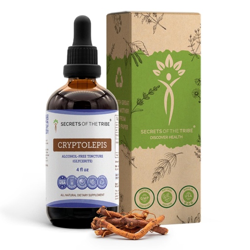 [BRSRMYI6OYBQ4CTX] Secrets of the Tribe Cryptolepis Tincture Alcohol-Free Extract, High-Potency Herbal Drops, Tincture Made from Wildcrafted Cryptolepis Sanguinolenta 4 oz