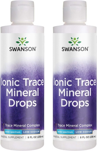 [BRSWGFD3BZYWE2T4] Swanson Concentrace Trace Mineral Drops 8oz-Completo Mineral Complex for Energy, Hydration, & Electrolyte Balance Over 72 High Absorption Ionic Minerals such as Magnesium, Potassium, Calcium (2 Pack)