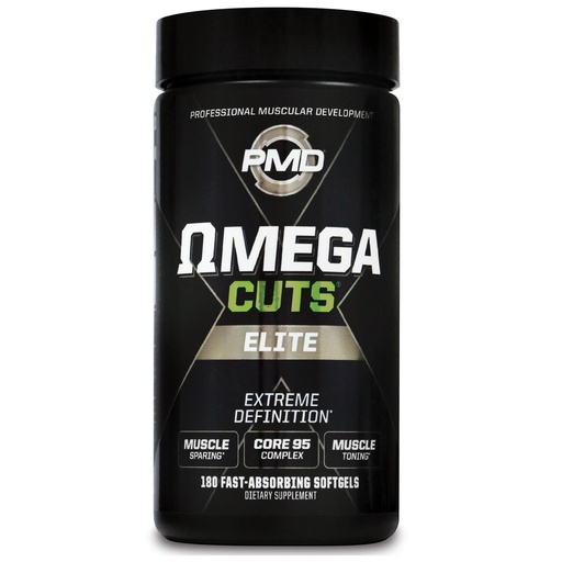 [BRSWGZQRBMIR4H32] PMD Sports Omega Cuts Elite -Fat Loss-Muscle Defining Formula - Omega Fatty Acids, MCT's and CLA for Muscle Definition and Maintenance - Keto Friendly For Women and Men - Stimulant Free (180 Softgels)