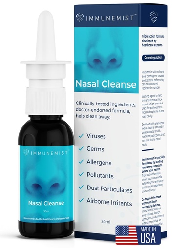 [BRSROZYTA4FRGHYZ] ImmuneMist Nasal Cleanse - Nasal Iodine Spray Rinse Bottle Up to 250 Doses - Nasal Spray for Wellness - Made in The USA