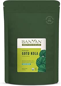 [BRSWIZ3RAIEBADAZ] Banyan Botanicals Gotu Kola Powder – Organic Brahmi (Centella Asiatica) – Calming Nootropic Herb for Nervous System Support & Healthy Skin* – 1 lb. – Non-GMO Sustainably Sourced Vegan