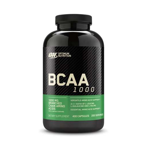 [BRSWIYQ2BQIRKFLI] Optimum Nutrition Instantized BCAA Capsules, Keto Friendly Branched Chain Essential Amino Acids, 1000mg, 400 Count