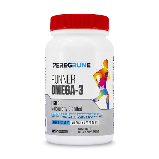 [BRSWG2YHBYNWA3AZ] Runner Omega 3 Fish Oil | Helps Support Heart & Joint Health for Running with Omega- EPA & DHA | 1400 mg, 1 Month Capsules for Men and Women | Triple Strength Nutritional Sport Supplement