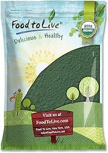 [BRSWYY32CUPW2C35] Food to Live Organic Chlorella Powder, 8 Pounds — Non-GMO, Kosher, Raw Green Algae, Vegan Superfood, Bulk, Pure Vegan Green Protein, Rich in Vitamins and Minerals, Great for Drinks, Broken Cell Wall