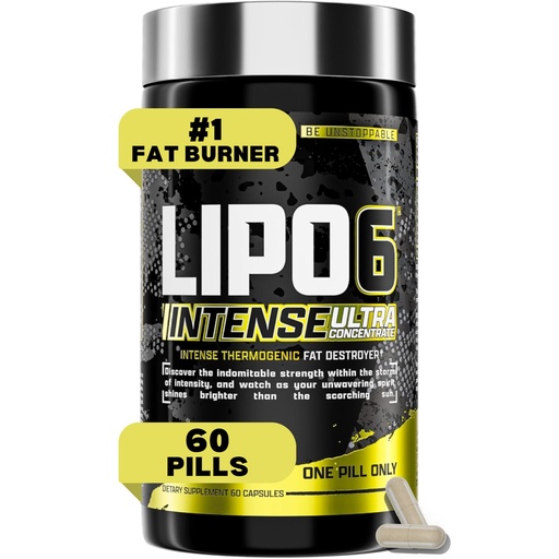 [BRSWGHDQPMCBYG3A] Nutrex Research Lipo6 Black Intense Ultra Concentrate Thermogenic Belly Fat Burner for Men and Women | Diet Weight Loss Supplement and Appetite Suppressant | 60 Diet Pills