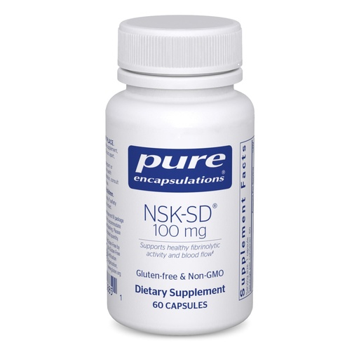 [BRSWIYDQDN5B6G3A] Pure Encapsulations NSK-SD - 100 mg Nattokinase - for Normal Blood Circulation - Supports Fibrinolytic Activity* - Gluten Free & Non-GMO - 60 Capsules