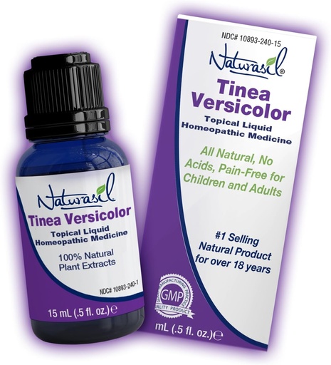 [BRSWIZL5OUIWAYL6] Naturasil Powerful Tinea Versicolor Treatment - Fast-Acting Tinea Versico Relief | Best for Candida, Jock Itch, Athlete’s Foot & Discoloration| Safe for All Ages| Effective for Many Skin Types| 15mL