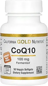 [BRSWKZQAO4IQOGTY] California Gold Nutrition CoQ10 100 mg, Coenzyme Q10 Ubiquinone USP, Supports Mitochondrial Function*, 30 Veggie Softgels