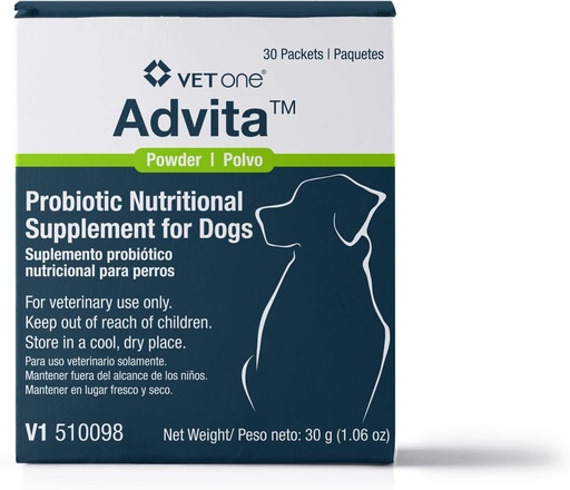 [BRSWIFQKCV6BC2YV] VetOne Advita Probiotic Nutritional Supplement for Dogs - 30, 1 g Packets