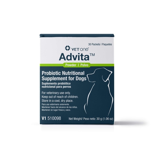 [BRSWIFQKCV6BC2YV] VetOne Advita Probiotic Nutritional Supplement for Dogs - 30, 1 g Packets