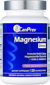 [BRSWG2Y7BUIAEELB] CanPrev Magnesium Bisglycinate Chelated + GABA & Melatonin, 120 Veg Caps, 120-Day Supply, Support Restful Night, Muscle Function, Promote Relaxation & Balanced Sleep-Wake Cycle, Vegan, No GMO & Gluten