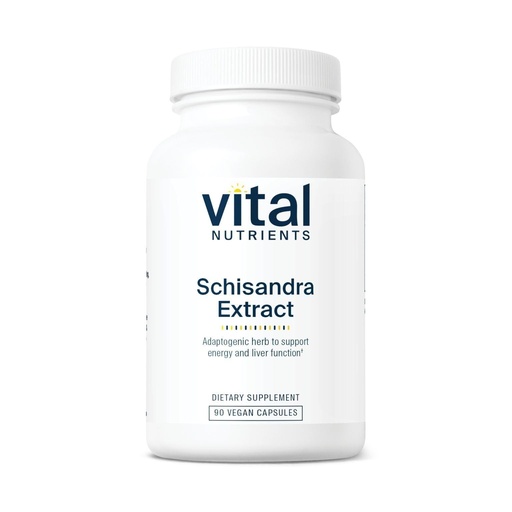 [BRSWIYQTBYIAKELK] Vital Nutrients - Schisandra Extract - Liver, Immune, Energy, and Endurance Support - 90 Vegetarian Capsules per Bottle - 1000 mg
