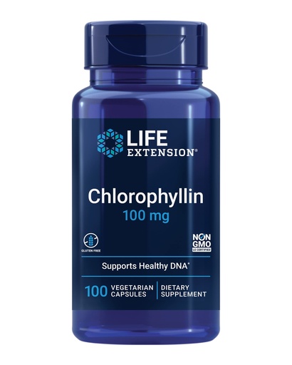 [BRSWIEDZDIAQGCLK] Life Extension Chlorophyllin, antioxidant & DNA Health Support, Gluten-Free, Non-GMO, Vegetarian, 100 Vegetarian Capsules