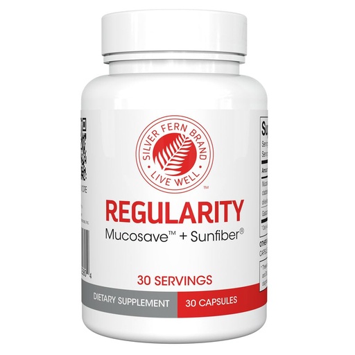 [BRSRMHY6OB6AGYIZ] Silver Fern Regularity Digestive Supplement Capsules Brand - 1 Bottle = 30 Capsules = 30 Day Supply - Mucosave FG (Prickly Pear Polysaccharides & Olive Leaf Polyphenols) & SunFiber