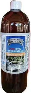 [BRSROZLRBEIRE3DO] Sterling Silver Pure Ionic Colloidal Silver Hydrosol Liquid 10PPM - 32 Oz - Immune Support Supplement - Nano Silver Minerals Water Solution for Adults, Kids, Pets, Dogs, Cats - Odorless & Tasteless