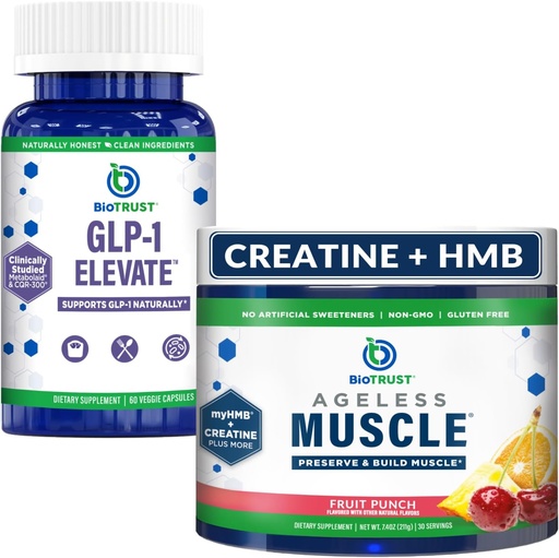 [BRSRAAIDDMIGOEI2] BioTrust Ageless Muscle (Fruit Punch) and GLP-1 Elevate Bundle