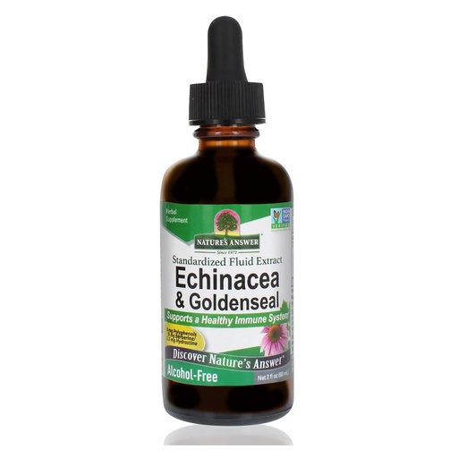 [BRSWIYQ2PN6B6DDC] Nature's Answer Enchinacea & Goldseal | Supports a Healthy Immune System | Super Concentrated Pure Extract | Alcohol-Free, Gluten-Free, Vegan & Kosher Certified 2oz