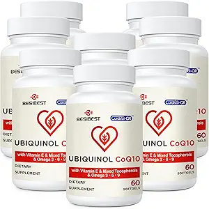 [BRSRMGQQCUDREEYU] Ubiquinol CoQ10-600mg-Softgel, Active Coq10 Ubiquinol Supplement with Vitamin E & Omega 3, 6, 9, High Absorption-Coenzyme-Q10, Powerful Antioxidant for Energy Production, Tested, 480 Count