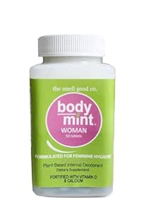 [BRSWI2Q2AUEBSFTE] Body Mint Woman | Chlorophyll Deodorizing Supplement for Full Body Feminine Hygiene & Freshness | Aluminum-Free Plant-Based Internal Deodorant | All-Day Protection & Odor Control | 50 tabs