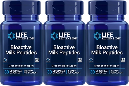 [BRSWI2QGDIFQGFLM] Life Extension Bioactive Milk Peptides, 30 Vegetarian Capsules (Pack of 3)