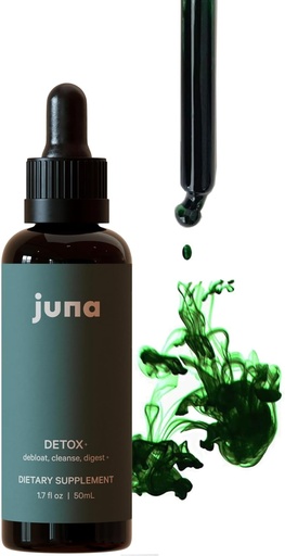 [BRSW2AIPAUFWGCI7] Juna Chlorofyl Liquid Drops, 3X Potency Concentration - Detox, Debloat, Cleanse, Internal Deodorant, Energy & Cellular Suplement - Fresh Minty Lemon Taste
