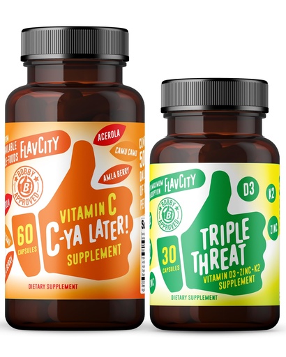 [BRSRAHD7OR7QKFDZ] FlavCity Vitamin C & D Supplement Set, C-Ya Later & Triple Threat