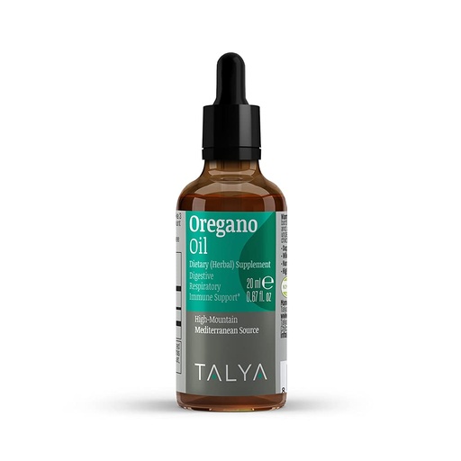 [BRSWGAYYA4HBOHI4] TALYA Oregano Oil 0.67 fl.oz | Oil of Oregano Liquid | Immune Support, High Carvacrol, Digestive Health | Non-GMO | Vegan | Mediterranean Oregano