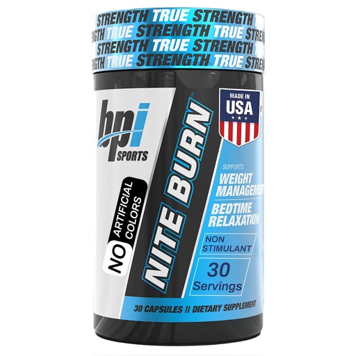 [BRSWIEIGDIHR42T6] BPI Sports Nite burn – Nighttime Fat Burner & Sleep Support – Keto-Friendly – Weight Loss, Burn Fat, Relaxation, Boost Metabolism – 30 servings – 640mg