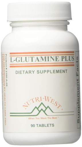 [BRSWIYQHBJYWKFT4] Nutri-West - L-GLUTAMINE Plus -90 Tabs