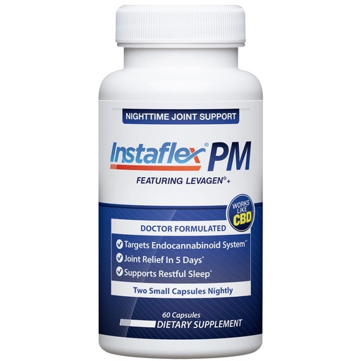 [BRSWYZA6CMBRGHLO] Instaflex PM Nighttime Joint Support with Levagen, Tamaflex, GABA, Ashwagandha, Passionflower Extract, Mobility, Sleep Support - 60 Capules