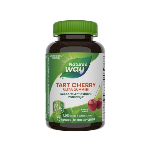 [BRSWKYL6C4JQ4EL6] Nature's Way Tart Cherry Ultra Gummies, Antioxidant Support from Anthocyanins*, 1,200 mg per 3-Gummy Serving, Cherry Flavored, Gluten Free, Vegetarian, 75 Count (Packaging May Vary)