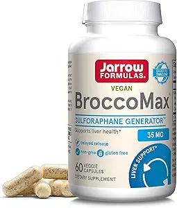 [BRSRMBQ5CMMQKHTF] Jarrow Formulas BroccoMax Sulforaphane Generator 35mg w/Sulforaphane Glucosinolate & Myrosinase, Dietary Supplement for Liver Health Support, 60 Delayed Release Veggie Caps, 30 Day Supply(Pack of 12)